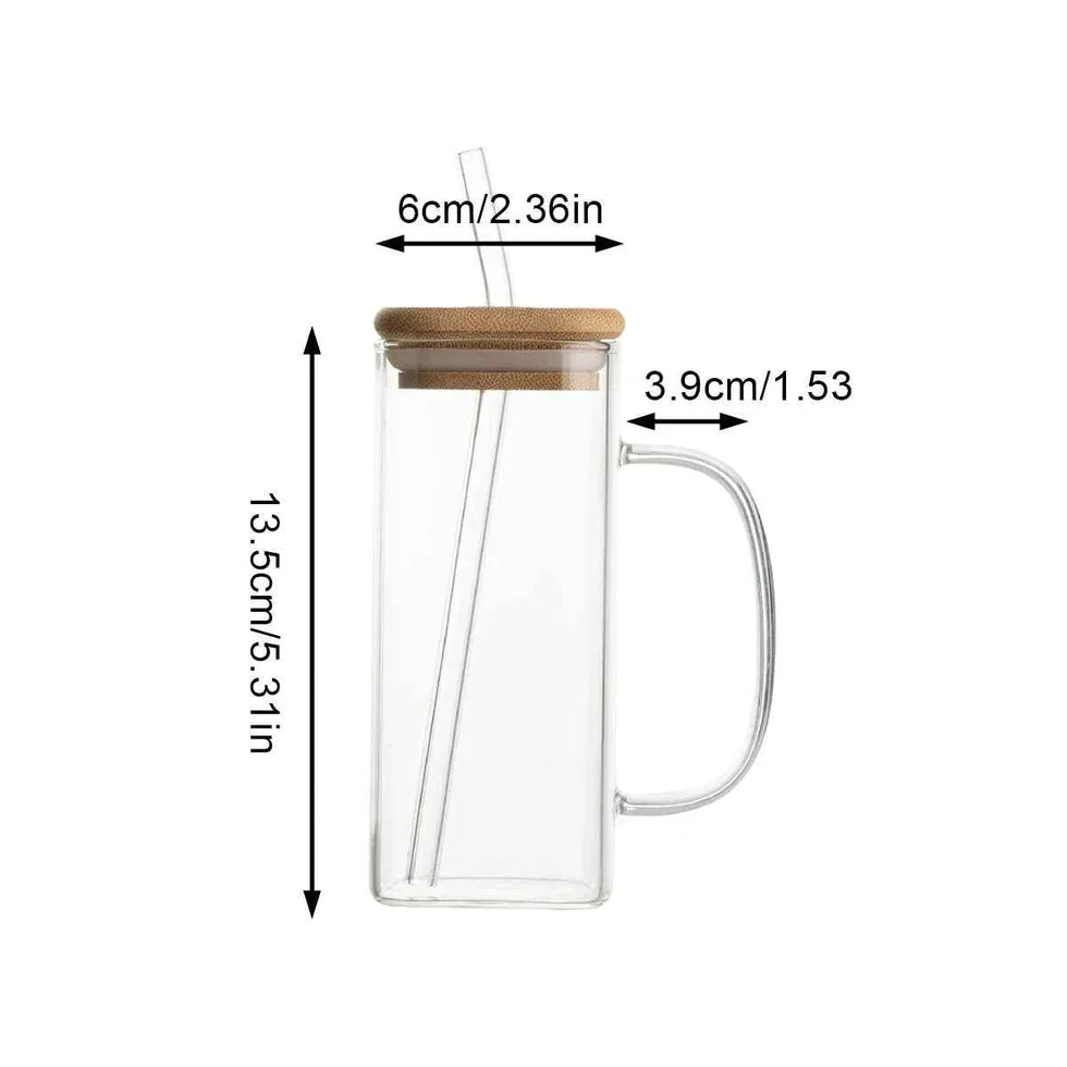 400ml Stylish Design Coffee Mug with Straw - Clarify.pk