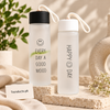 400ml Glass Water Bottle with Carry Loop (Random Color)