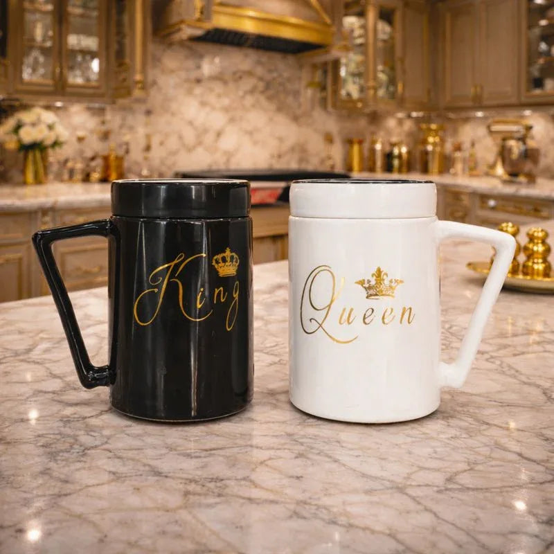 Couple Gift Mug Set – King & Queen Print - Clarify.pk