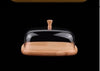 Premium Oval Bamboo Cheese & Butter Board - Elegant Tableware with Acrylic Dome (Small)