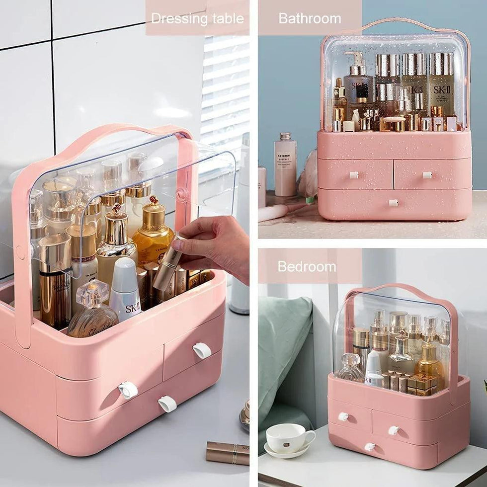 Cosmetic Organizer with Drawers: 3-Drawer Makeup Storage Solution - Clarify.pk