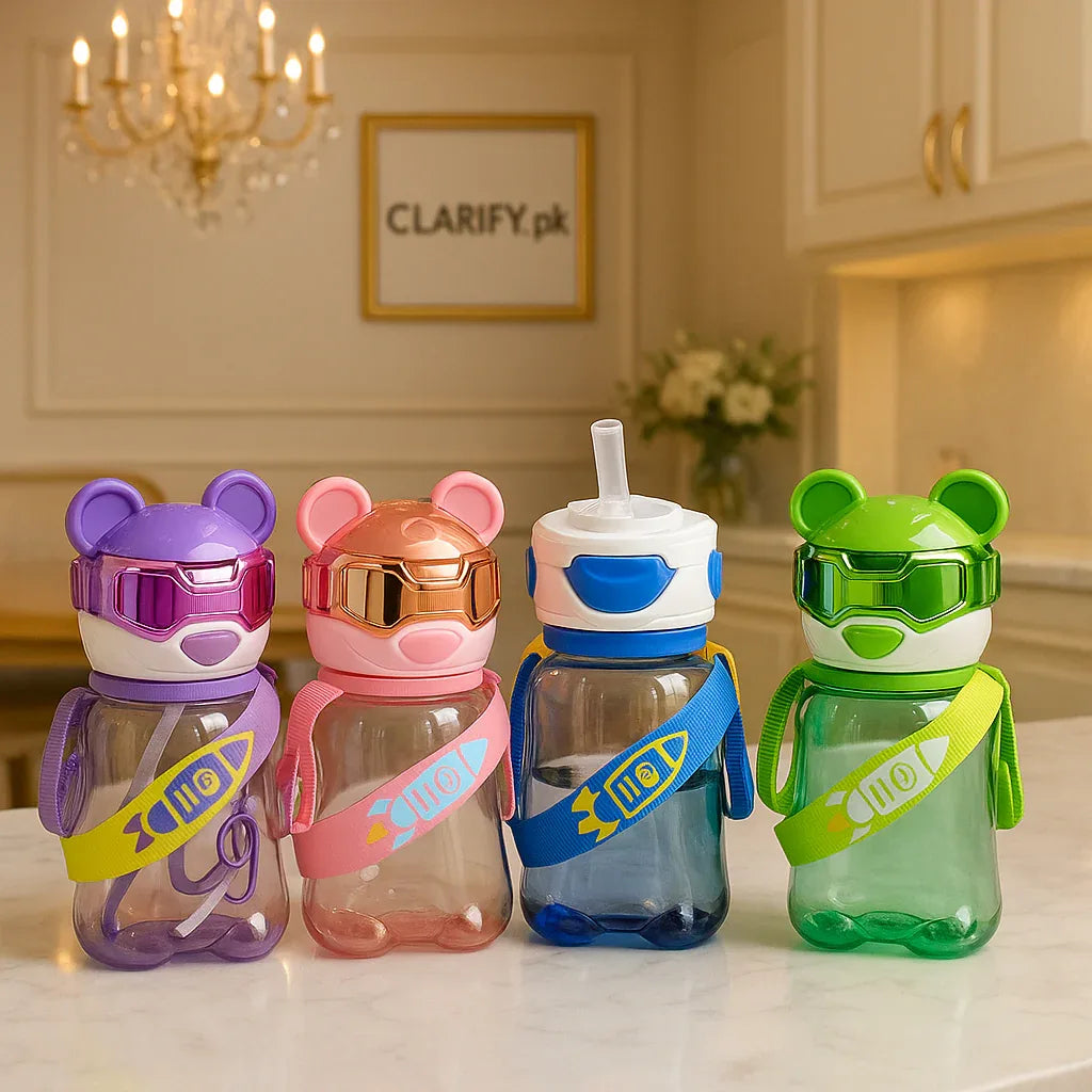 Zannuo Bear Bottle 700ml – Cute & Leakproof (Random) - Clarify.pk