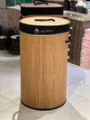 Premium Bamboo Round Laundry Basket