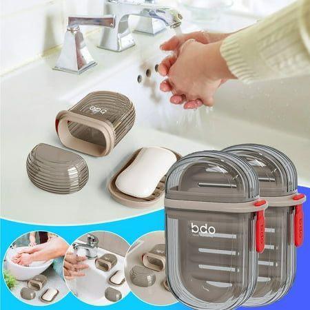 Portable Soap Dish with Drainage - Travel-Friendly Design - Clarify.pk