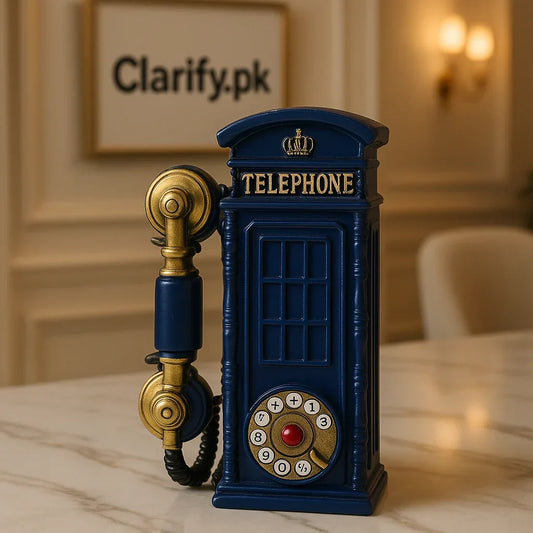 Vintage Rotary Telephone Showpiece – Antique Brass Decor - Clarify.pk