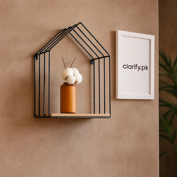 Hut Style Wall Shelf – Modern Decorative Organizer - Clarify.pk