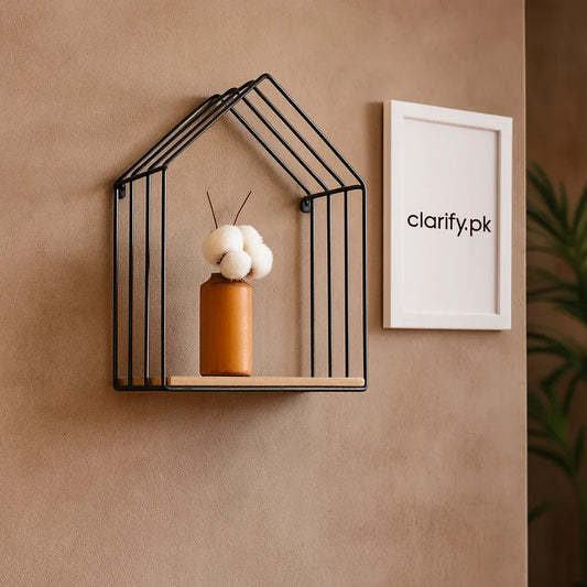 Hut Style Wall Shelf – Modern Decorative Organizer - Clarify.pk