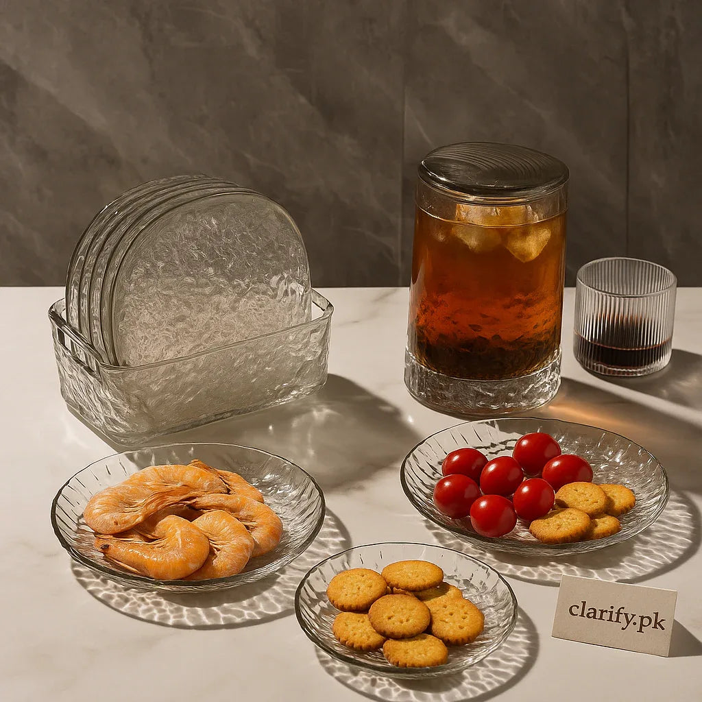 8-Piece Plastic Bone Plates – Small Snack & Dining Dishes - Clarify.pk