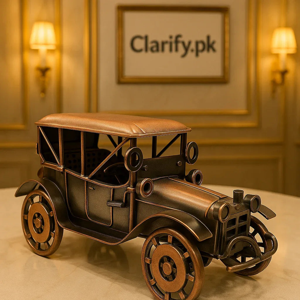 Metal Jeep Model Showpiece – Vintage Desk Décor - Clarify.pk