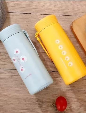 Cute Bee Glass Bottle - Premium 400ml Travel Flask (each)