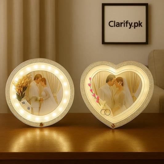 LED 3-Color Photo Frame – Modern Decorative Light Frame (Random/each)