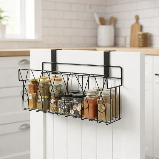 Over Cabinet Door Spice Rack – No-Drill Organizer - Clarify.pk