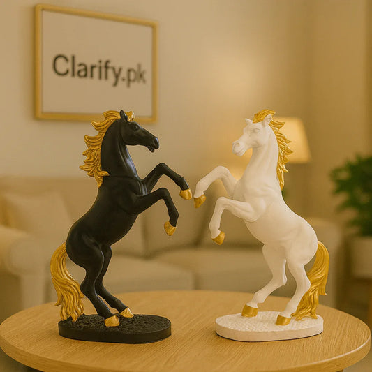 Premium Fiber Horse Decoration – Luxury Home Showpiece - Clarify.pk