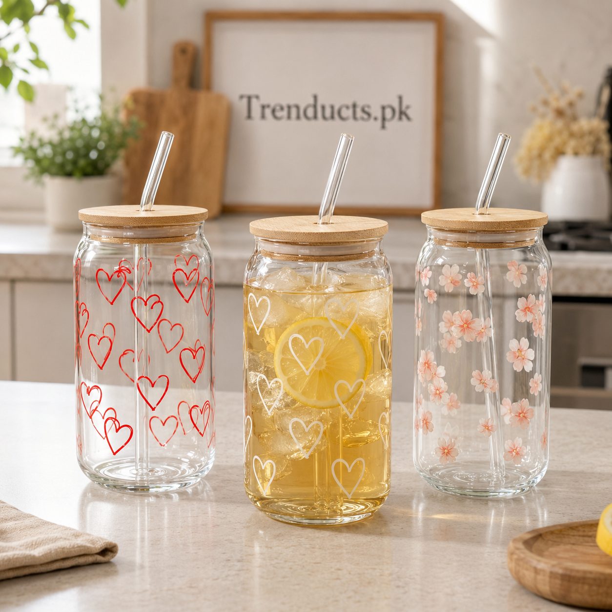 450ml Printed Iced Tea Glass – Random Design