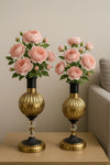 2-Piece Metal Vase Set – Elegant Home Décor (Without Flowers) - Clarify.pk