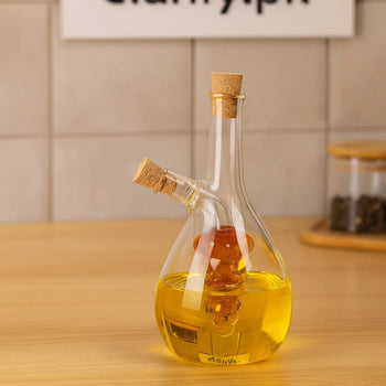 2-in-1 Glass Olive Oil & Vinegar Bottle - Clarify.pk