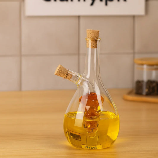 2-in-1 Glass Olive Oil & Vinegar Bottle
