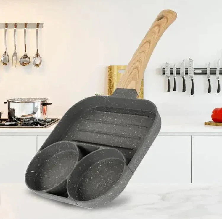 3-in-1 Non-Stick Frying Pan for Versatile Cooking - Clarify.pk