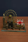 Metal Tower Statue with Crystal Base – London Themed Bronze Showpiece - Clarify.pk