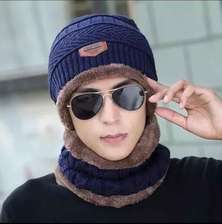 Winter Cap and Neck Muffler Set for Cold Weather Fashion - Clarify.pk