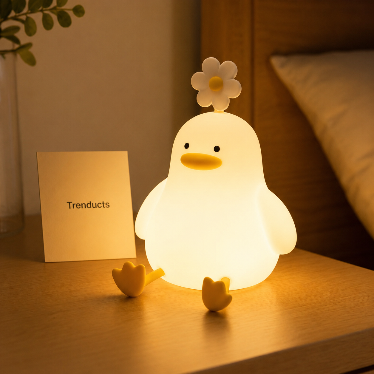 Duck LED Night Light – USB Rechargeable Silicone Lamp
