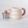 Premium Donut Style Ceramic Tea Set - Wooden Stand (Gift Box) - Clarify.pk