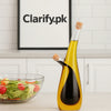 2-in-1 Double Layer Glass Olive Oil & Vinegar Dispenser with Stoppers - Clarify.pk