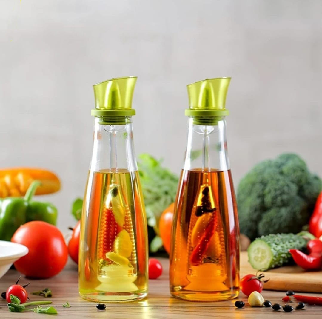 Glass Olive Oil Infuser & Dispenser Bottle – Herb & Spice Flavor Infusing Container