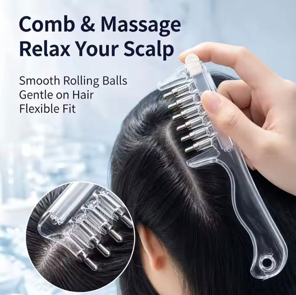 Transparent Scalp Oil Applicator Massage Comb
