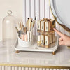 360° Rotating Makeup Brush Organizer and Lipstick Storage Box for Efficient Makeup Storage - Clarify.pk