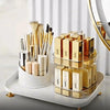 360° Rotating Makeup Brush Organizer and Lipstick Storage Box for Efficient Makeup Storage - Clarify.pk