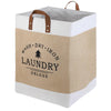 Linen Fabric Foldable Laundry Basket – Large Capacity MJ