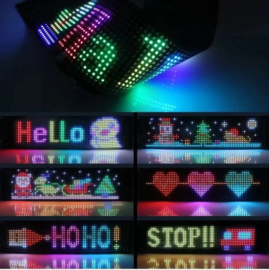 LED Matrix RGB Pixel Display – Bluetooth Car Panel - Trenducts.pk