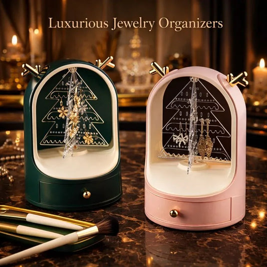 Rotating Deer Antler Jewelry Storage Organizer - Clarify.pk