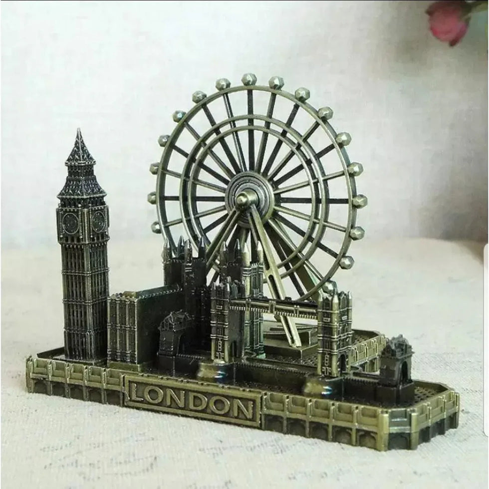 Metal Tower Statue – London Themed Bronze Building Model - Clarify.pk