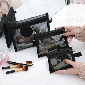3-Piece Professional Makeup & Toiletry Pouch Set ORG