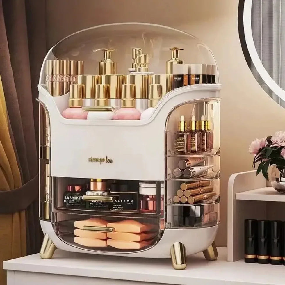 Luxury Cosmetic Organizer for Elegant Desktop Storage Solutions