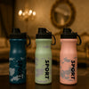Premium Reusable Sports Flask – Modern Print Design (Random Color) - Clarify.pk