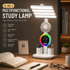 5-in-1 LED Fan Desk Lamp with Phone Holder - Rechargeable