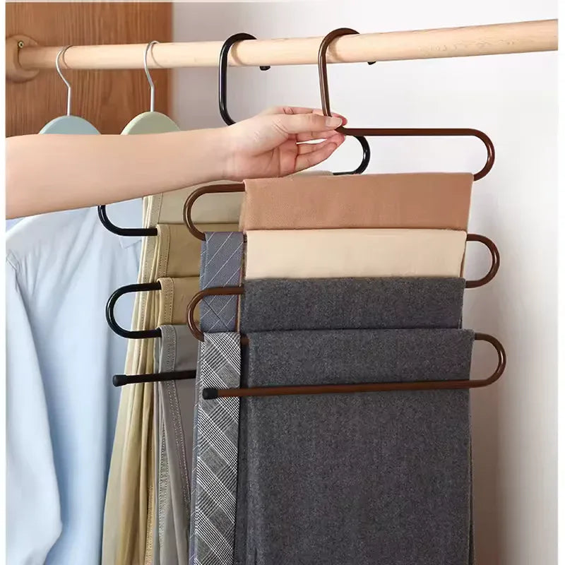 5 in 1 Pants Hanger Organizer Space Saver - Clarify.pk
