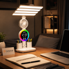 5-in-1 LED Fan Desk Lamp with Phone Holder - Rechargeable