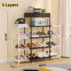 5-Layer Double Row Shoe Rack – Large Capacity Storage Organizer - Clarify.pk