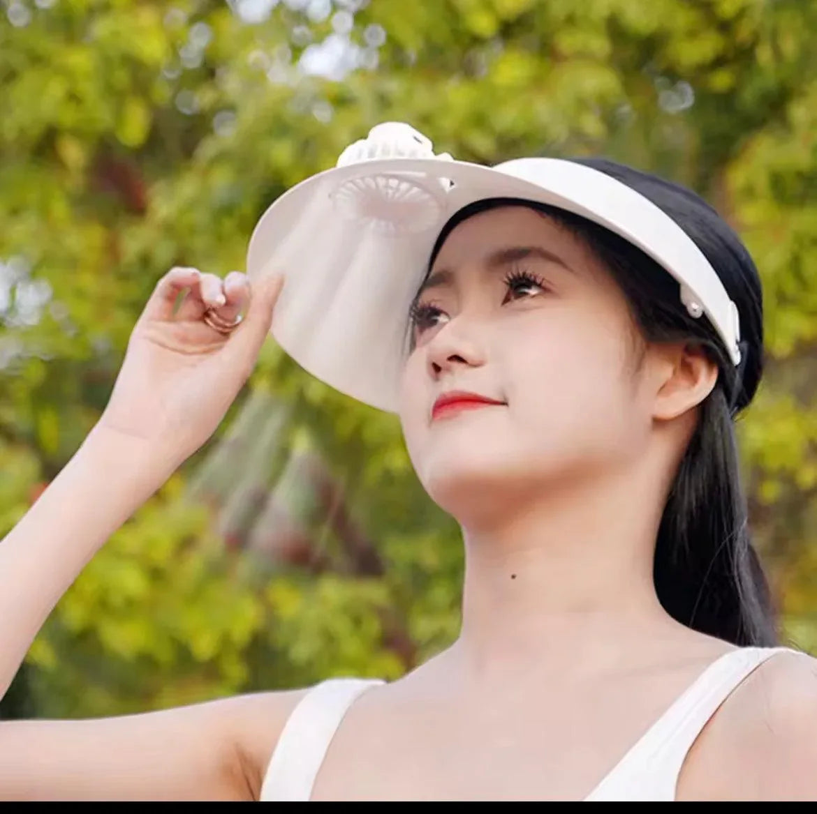 Cooling Fan Sun Hat - Adjustable Temperature Controller and Breathable Design for Sun Protection and Outdoor Activities - Clarify.pk