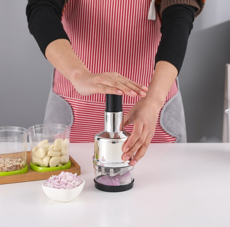 Stainless Steel Manual Push Vegetable Chopper