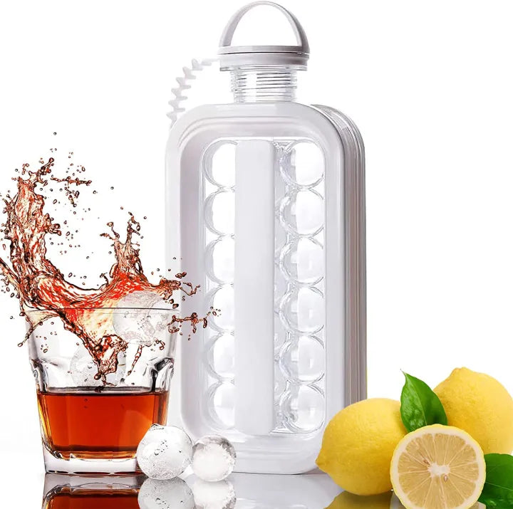 Ice Ball Maker Bottle – Portable Ice Cube Mould Kettle for Drinks, Juice & Cocktails