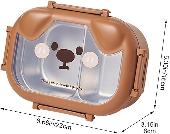 Kids Bento Box – Stainless Steel, Puppy Design