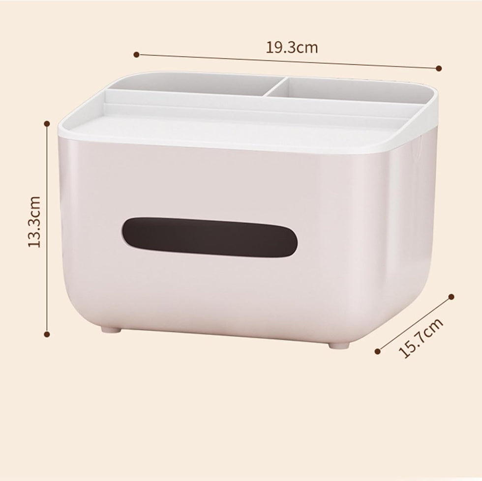 Multifunctional Desktop Tissue Box & Stationery Organizer