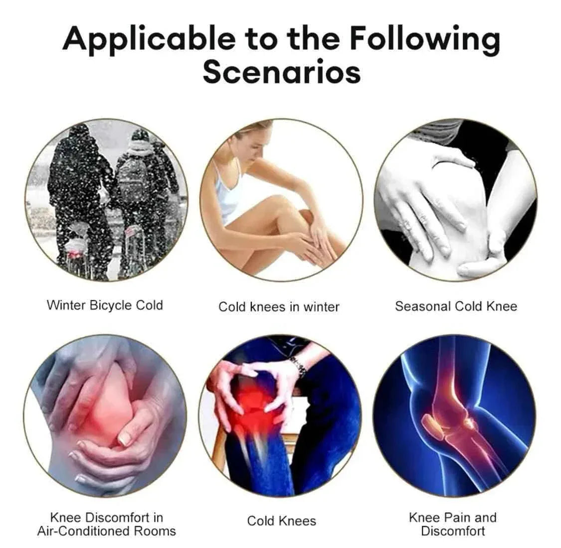 Soft Warm Wool Knee Pads - Cashmere Wool Knee Brace Support Sleeves without Belt - Clarify.pk