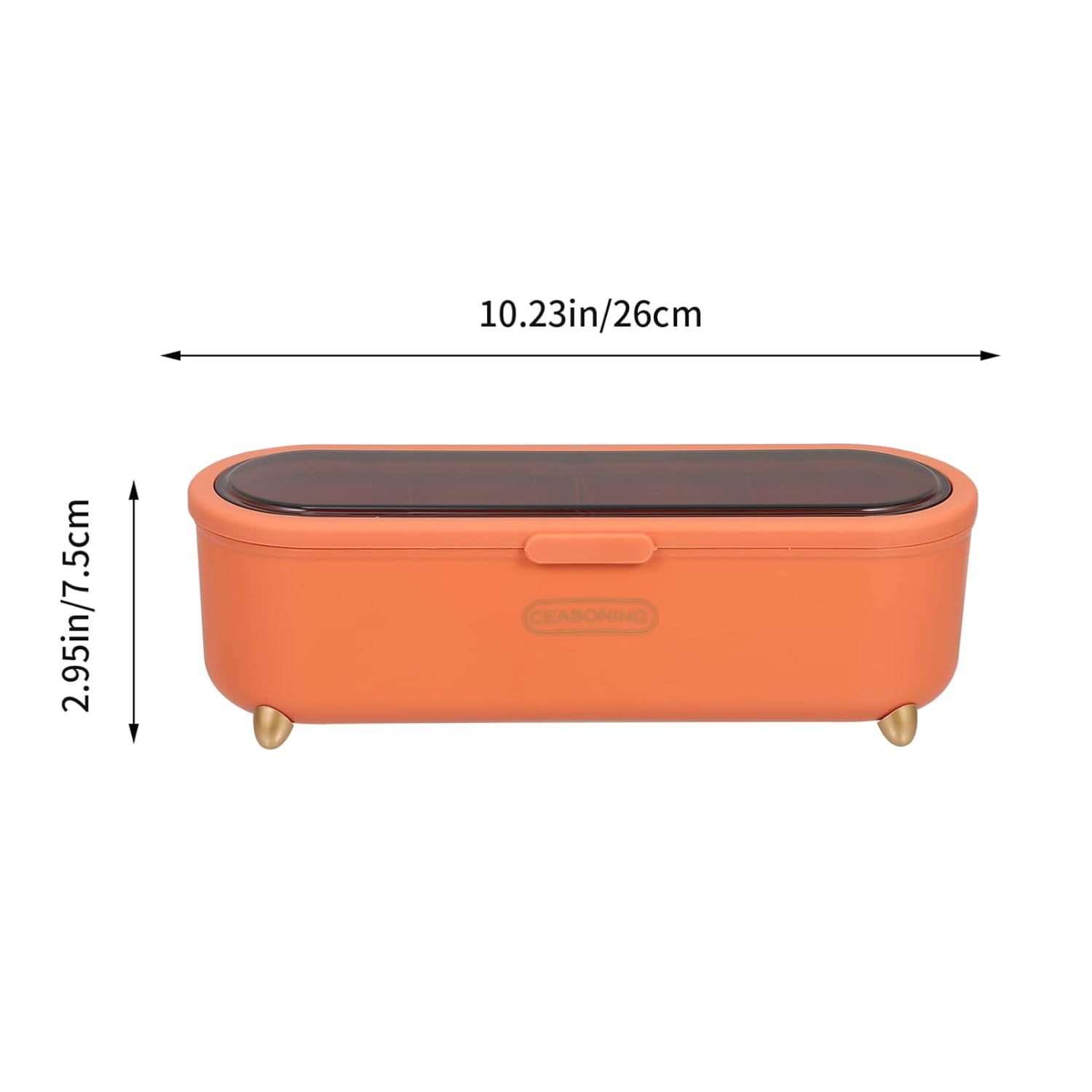 Four-Compartment Seasoning Box with Integrated Handles – Kitchen Spice Organizer