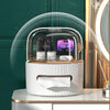 Premium Vanity Organizer - Tissue Box & Skincare Showcase with Acrylic Door